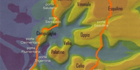Mappa delle Mura Serviane