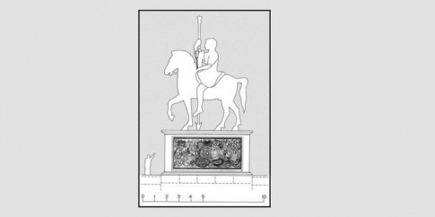 Disegno ricostruttivo dell’Equus Traiani