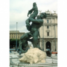 La scultura del Glauco al termine del restauro del 1998
