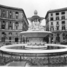 La fontana in piazza dei Quiriti al momento dell’inaugurazione