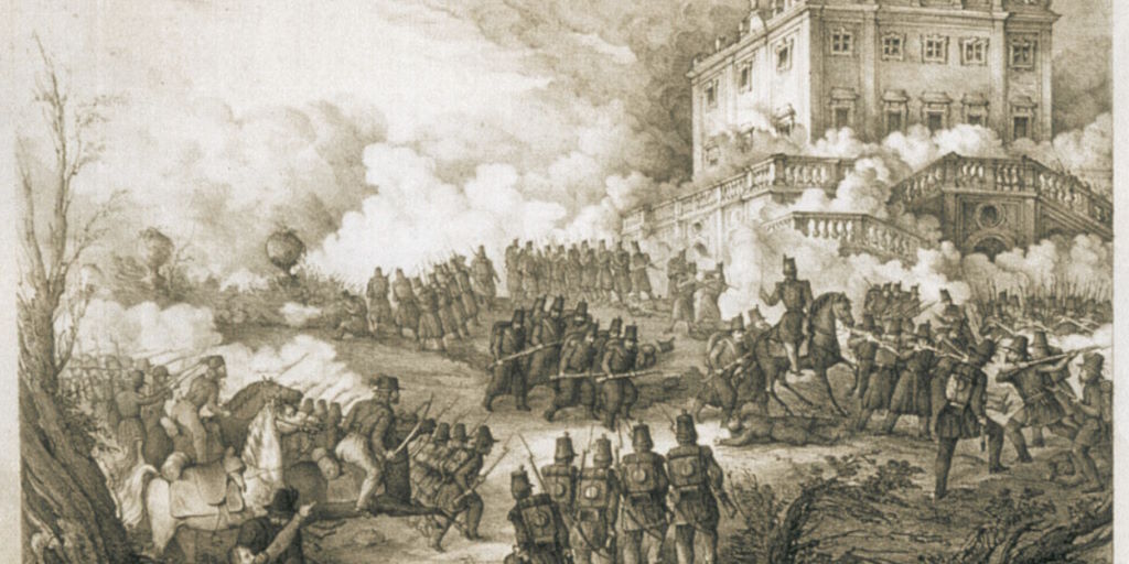 scena di battaglia 3 giugno 1849