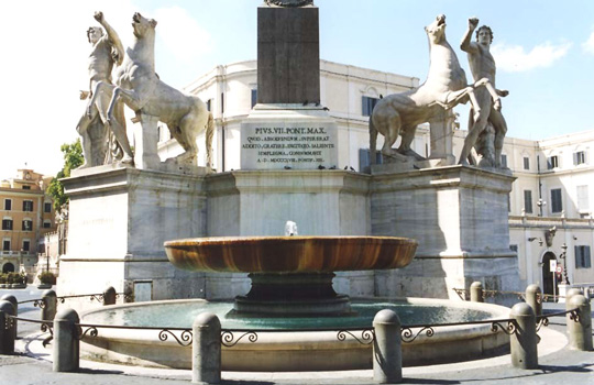 La fontana dei Dioscuri al Quirinale