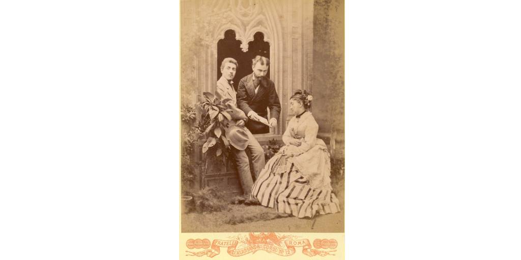 Carlotta Bonaparte Primoli con i figli Giuseppe e Luigi M.N. 7830-5
