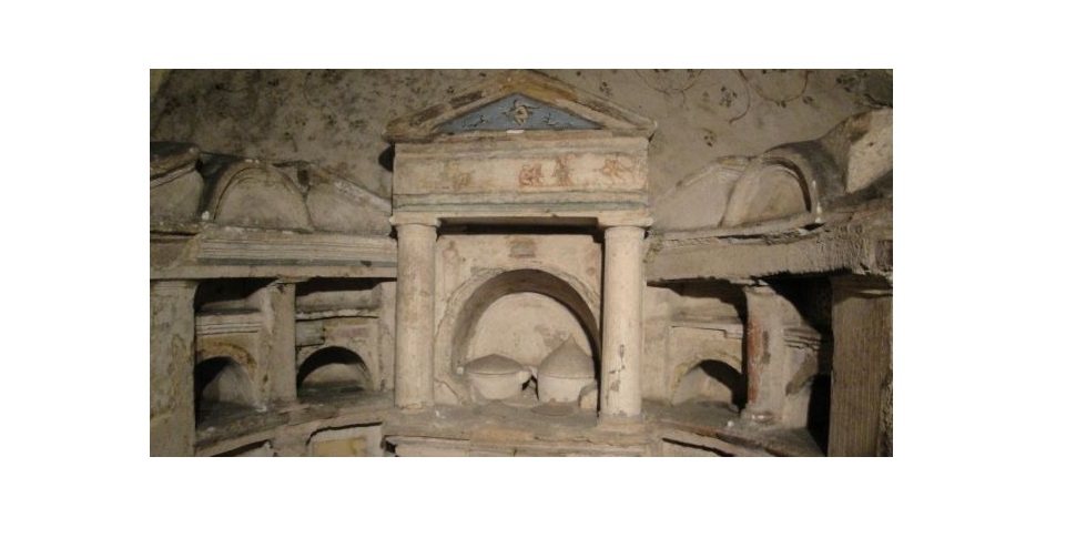 Catino absidale all’interno del colombario di Pomponius Hylas