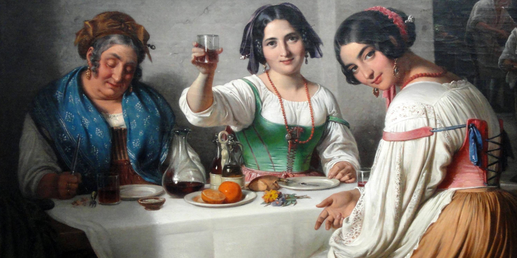 Nicolai Wilhelm Marstrand, Scena di osteria italiana, 1847. Carlsberg Glyptotek, Copenaghen