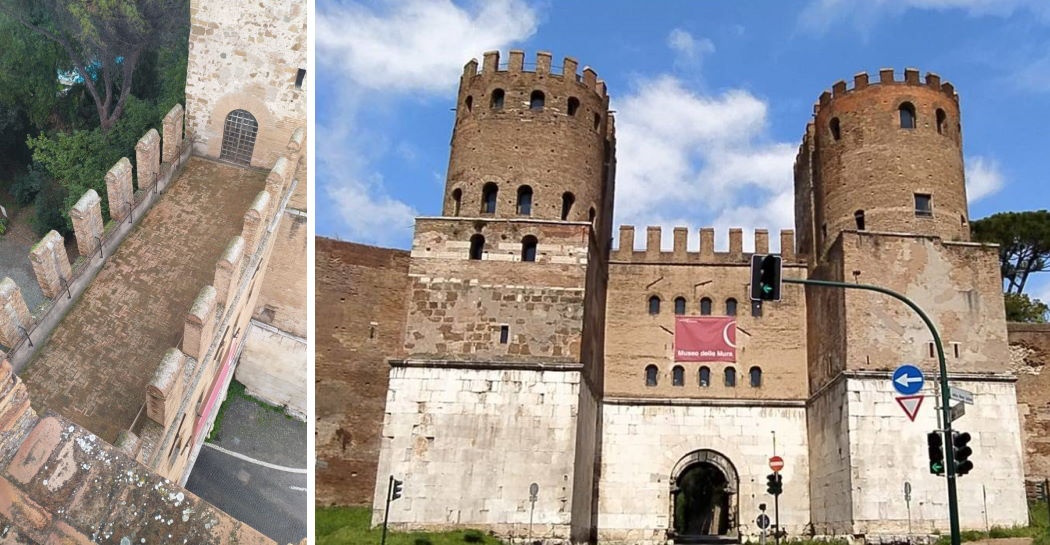 Camminamento tra le torri e Porta San Sebastiano_Museo delle Mura