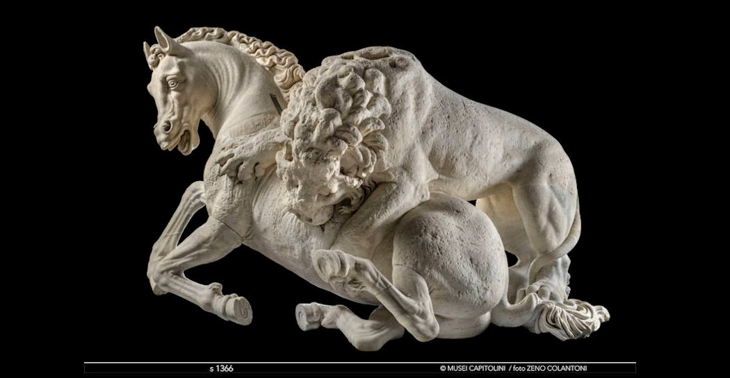 LEONE CHE ATTACCA UN CAVALLO Marmo pentelico, con restauri in marmo lunense Roma, Musei Capitolini
