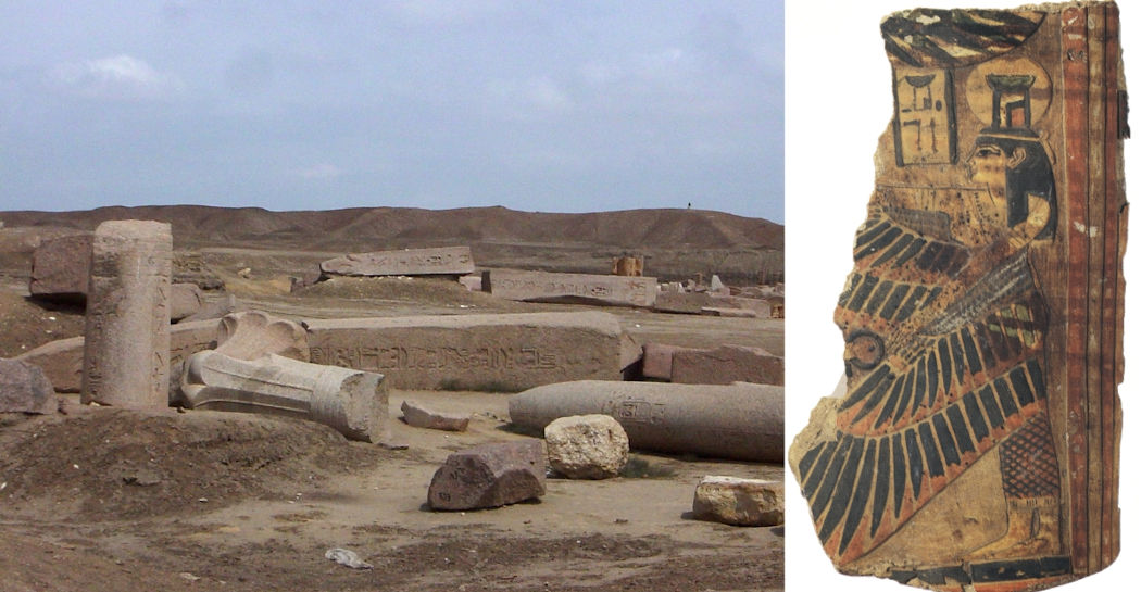 Le rovine di Tani e il frammento di sarcofago MB 298 Le rovine di Tani e il frammento di sarcofago MB 298