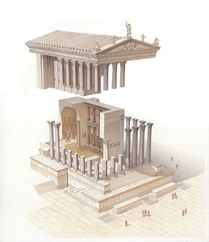 Tempio di Venere Genitrice, ricostruzione grafica
