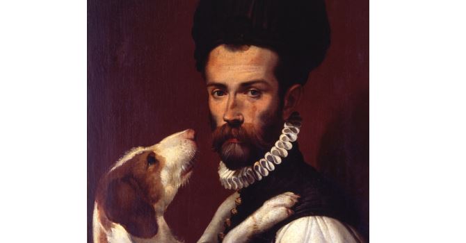  Bartolomeo Passerotti (Bologna 1529-1592), Ritratto d'uomo con un cane