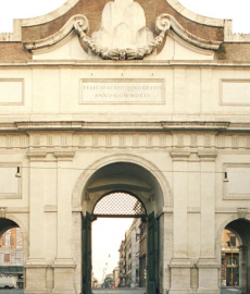 Porta del Popolo, prospetto interno verso la piazza omonima _ Sovrintendenza Capitolina, Archivio fotografico Monumenti Medievali, Moderni e Contemporanei