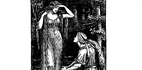 Walter Crane, frontespizio in F. J. Gould, The Children's Plutarch: Tales of the Romans,1910