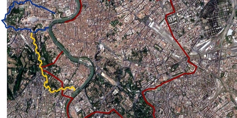 Tracciato mura Aureliane e Vaticane
