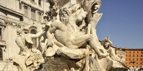 Fontana dei Quattro Fiumi a piazza Navona Fontana dei Quattro Fiumi a piazza Navona