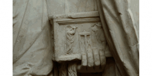 Museo Ara Pacis, Ara Pacis, attuale lato occidentale, particolare dalla processione 