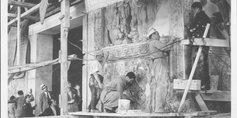 Ara pacis, finiture sul lato ovest