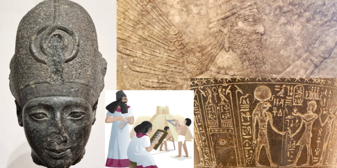 Collage di immagini di Arte mesopotamica ed egizia al Museo Barracco Collage di immagini di Arte mesopotamica ed egizia al Museo Barracco