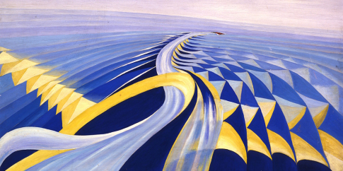 dipinto di Benedetta Cappa Marinetti, Velocità di motoscafo, 1919-1924