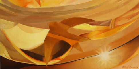 LINA PASSALACQUA, IL CANTO DEL MIELE, 2020, Olio su tela, cm. 40x40, © Lina Passalacqua
