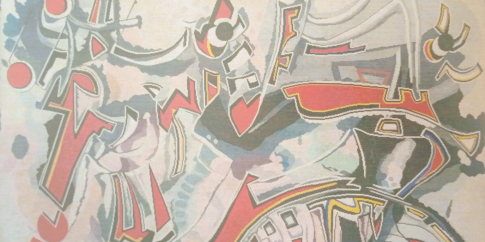 Niki Berlinguer, da Mastroianni (La Chimera), 1973, arazzo ricamato (© Il Cigno)