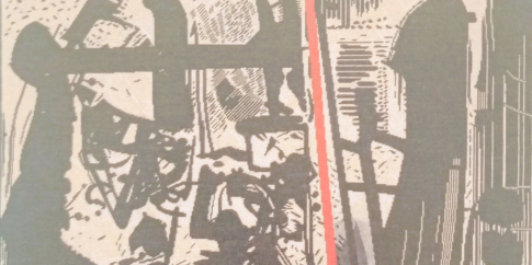 Niki Berlinguer, Da Emilio Vedova (Dai cinque monti), anni Settanta, arazzo ricamato (© Il Cigno)