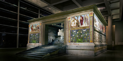 videomaping su l'Ara Pacis