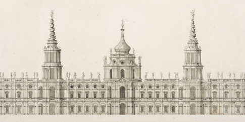 Gaetano Chiaveri (Roma 1689–1770 Foligno) Progetto ideale di un castello per la Sassonia, probabilmente 1736/37