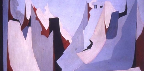 Giulio Turcato, Rovine di Varsavia, 1948, olio su tela, (particolare)