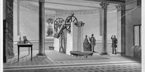Paolo Cacchiatelli, Gregorio Cleter, L'interno dell'Osservatorio astronomico dell'Archiginnasio Romano, 1865