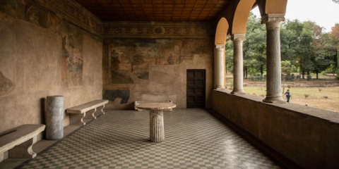 loggia della Casina del Cardinal Bessarione e vista del Parco San Sebastiano