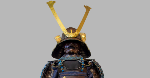 Roma, Museo Pietro Canonica a Villa Borghese, Armatura giapponese, Myochin Munesuke (1642-1726) - corazza, Yoshinaga (XIX secolo) – elmo, ultimo quarto del XVII secolo-metà del XIX secolo, Periodo Edo, Scuola di Mito