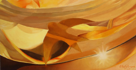 LINA PASSALACQUA, IL CANTO DEL MIELE, 2020, Olio su tela, cm. 40x40, © Lina Passalacqua