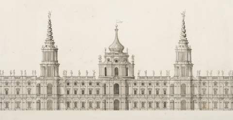 Gaetano Chiaveri (Roma 1689–1770 Foligno) Progetto ideale di un castello per la Sassonia, probabilmente 1736/37 Gaetano Chiaveri (Roma 1689–1770 Foligno) Progetto ideale di un castello per la Sassonia, probabilmente 1736/37