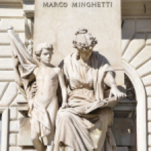 Politica che abbraccia amorevolmente il Popolo, simboleggiato da un fanciullo Politica che abbraccia amorevolmente il Popolo, simboleggiato da un fanciullo