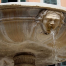 Fontana in piazza delle Cinque Scole, particolare