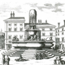 La fontana originaria nell’incisione di G.B. Falda