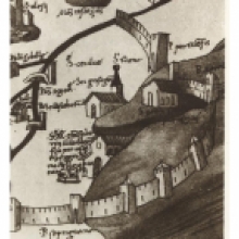 Particolare della Pianta di Roma di Pietro il Massaio, 1471