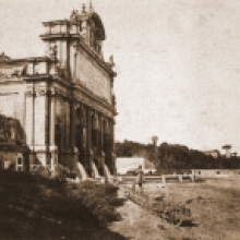 La Mostra dell’Acqua Paola in una foto del 1870